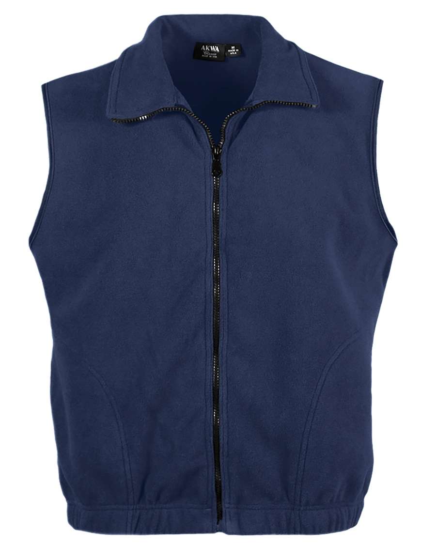 AKWA 9689-MFL Men's Micro Fleece Full Zip Vest