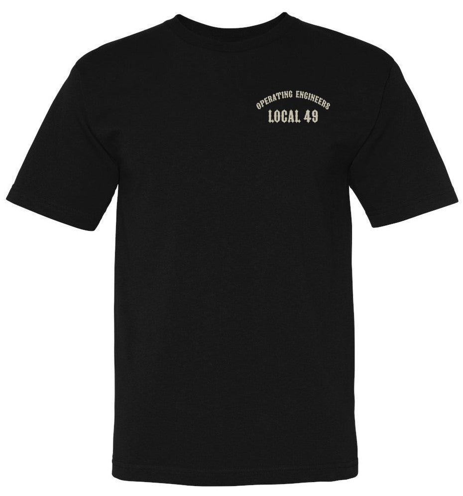 Bayside Unisex Heavyweight Pocket T-Shirt - Black - Hard Hats and Horsepower