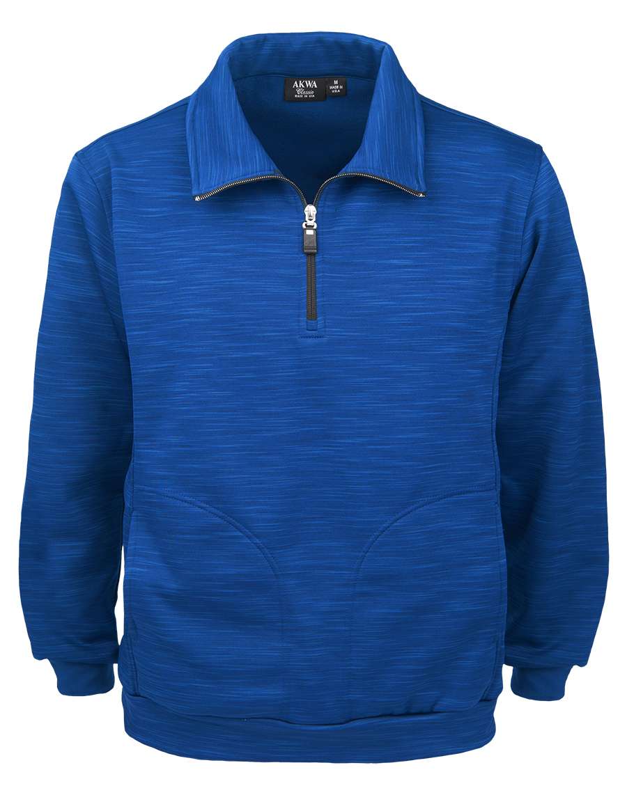 AKWA Men's Tiger Stripe Soft Shell Fleece 1/4 Zip Jacket