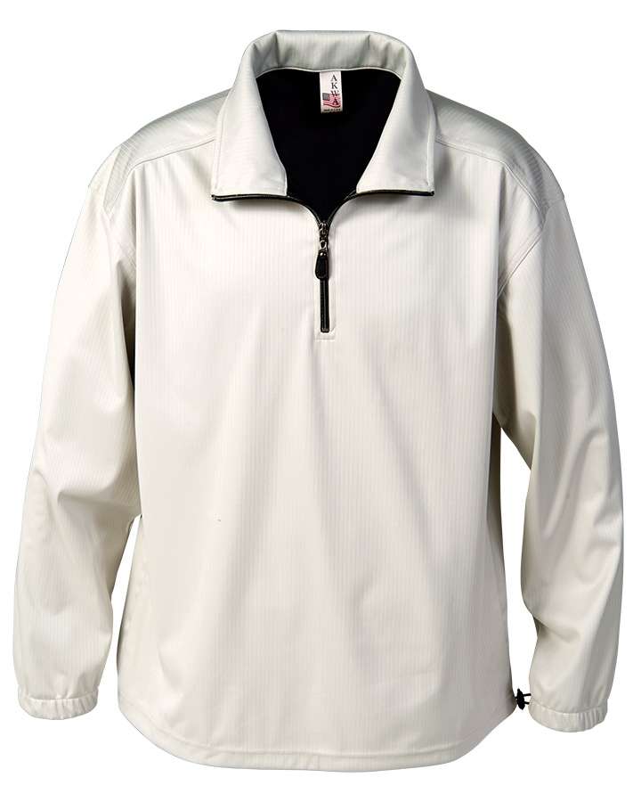 AKWA 1418-BDJ Men's Bonded Jersey 1/4 Zip Windshirt