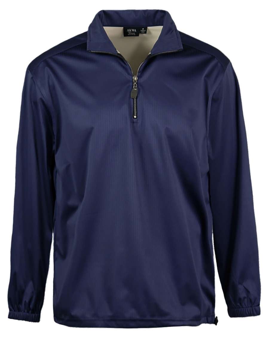 AKWA 1418-BDJ Men's Bonded Jersey 1/4 Zip Windshirt