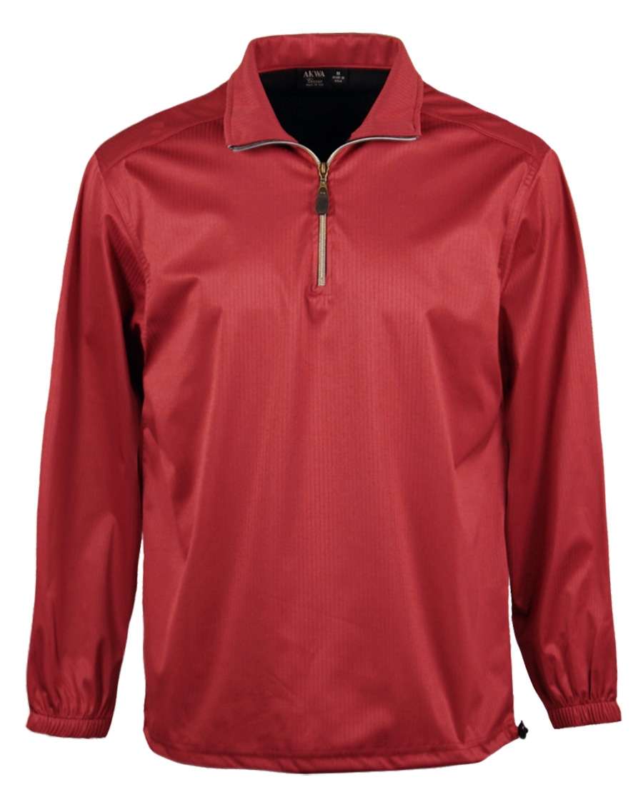 AKWA 1418-BDJ Men's Bonded Jersey 1/4 Zip Windshirt