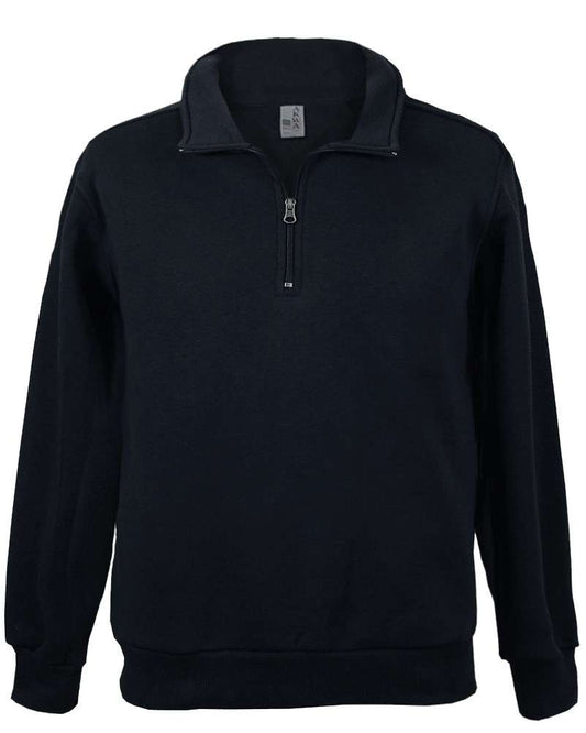 AKWA 1741-CVC Men's Cotton Polyester Fleece 1/4 Zip Pullover