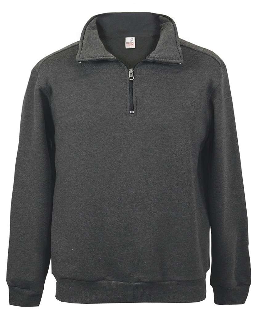 AKWA 1741-CVC Men's Cotton Polyester Fleece 1/4 Zip Pullover