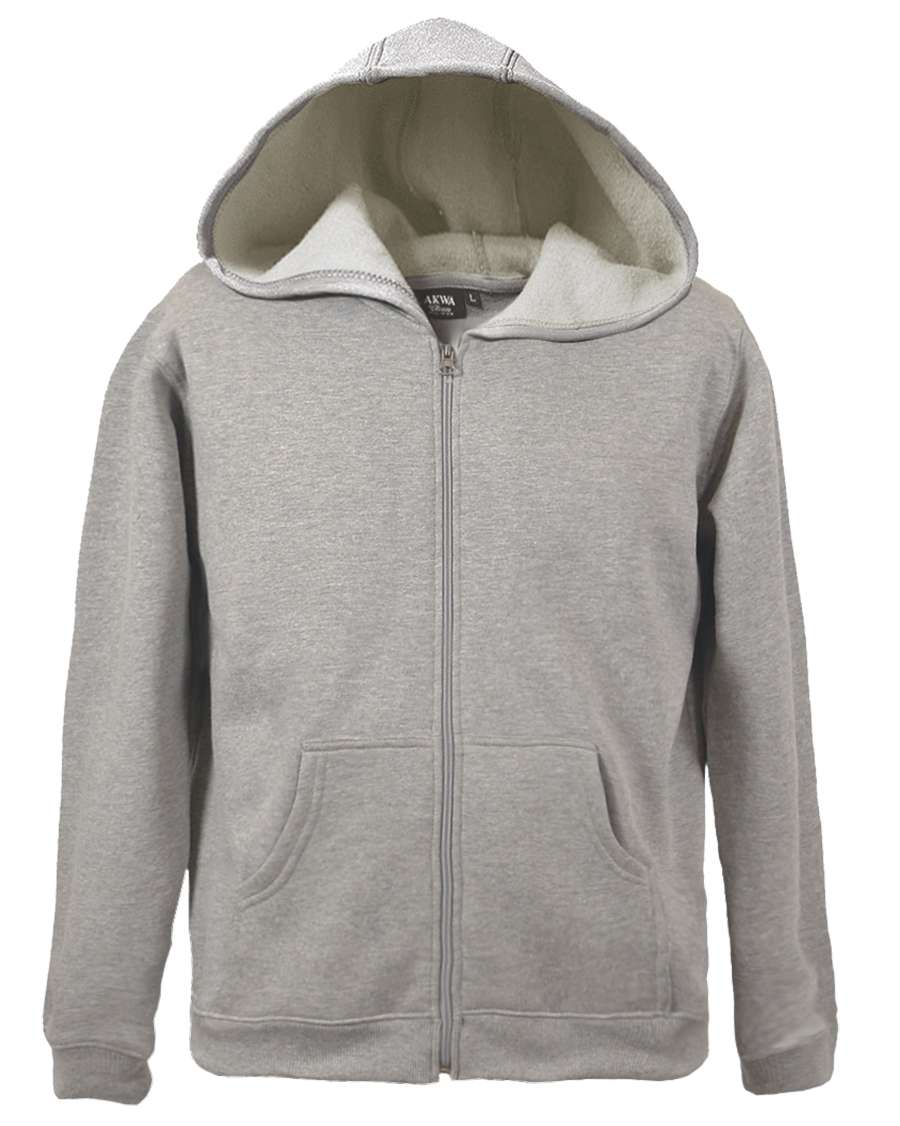 AKWA 1746-CVC Men's Cotton Polyester Fleece Full Zip Hoodie