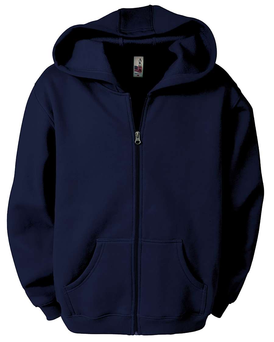 AKWA 1746-CVC Men's Cotton Polyester Fleece Full Zip Hoodie