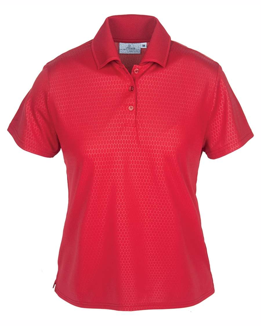 AKWA 265-EMB Ladies' Embossed Honeycomb Polo