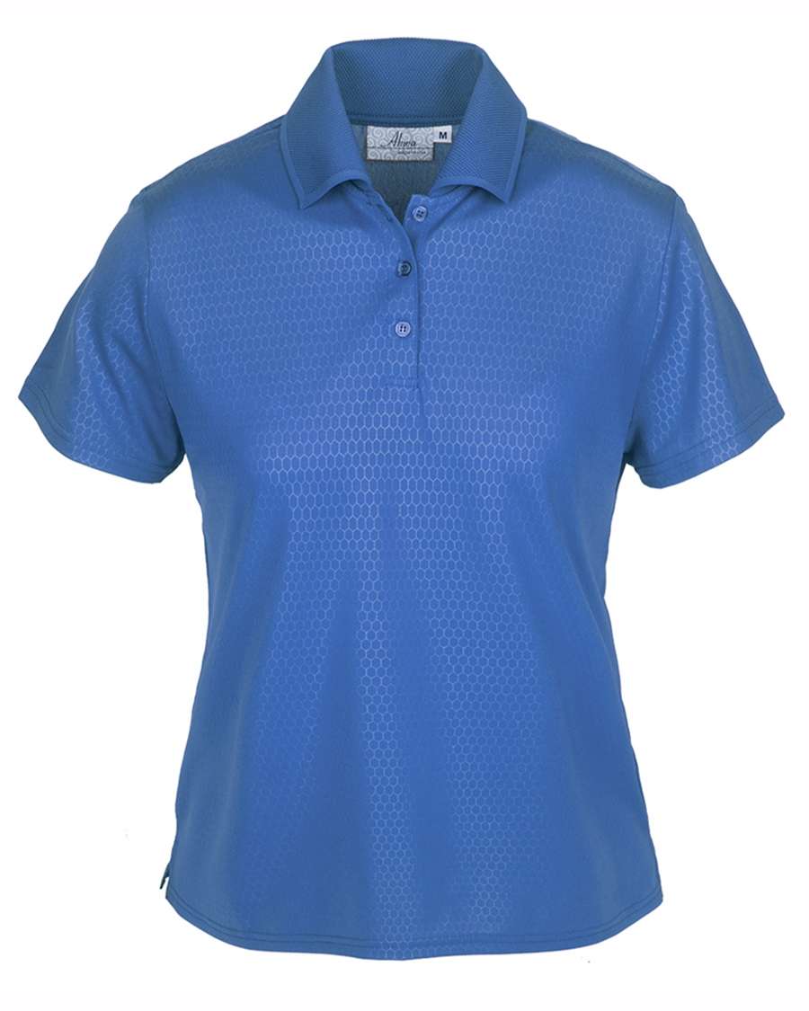 AKWA 265-EMB Ladies' Embossed Honeycomb Polo