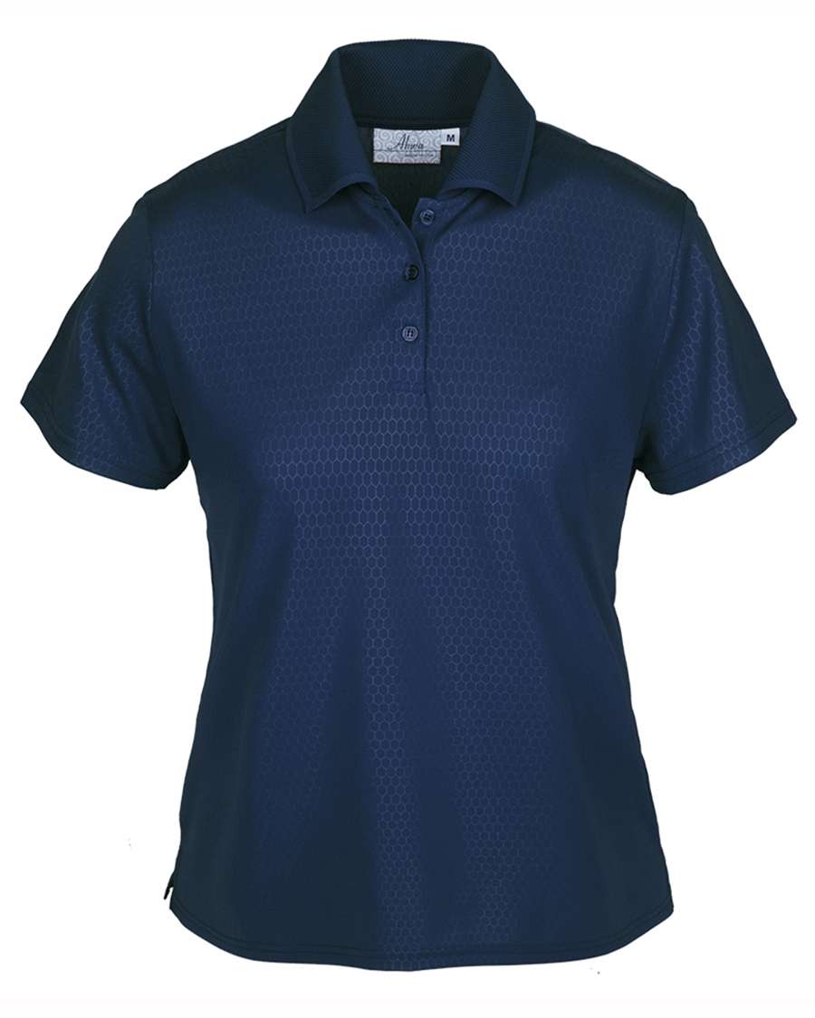 AKWA 265-EMB Ladies' Embossed Honeycomb Polo