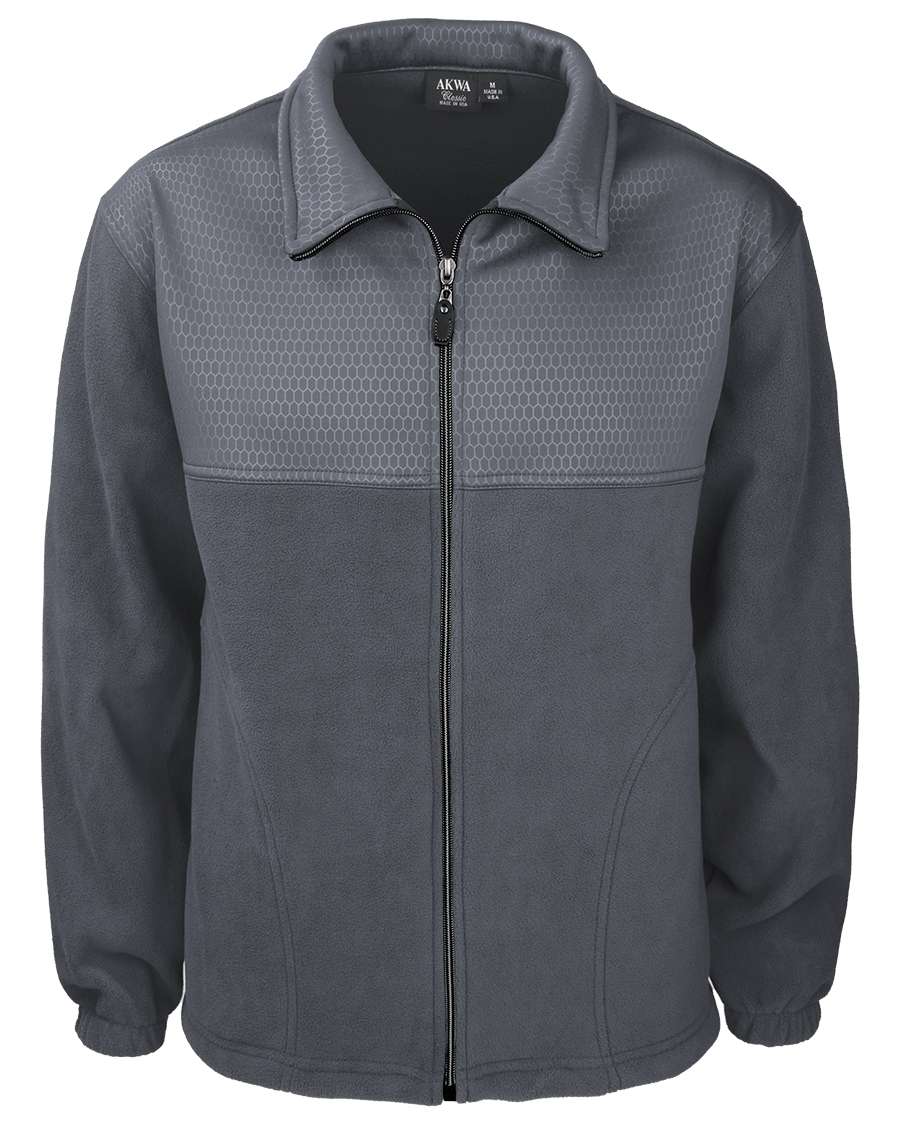 AKWA 9682-SSE Men's Embossed Soft Shell Full Zip Jacket