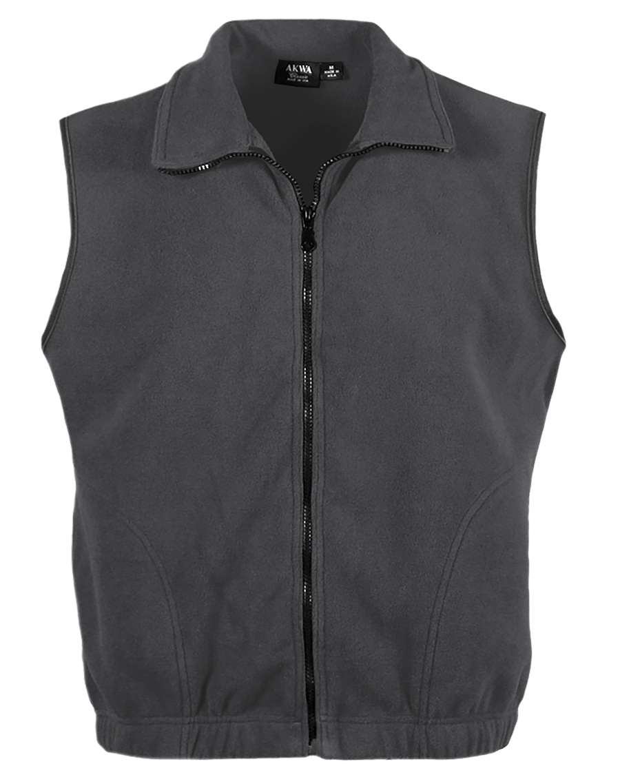 AKWA 9689-MFL Men's Micro Fleece Full Zip Vest