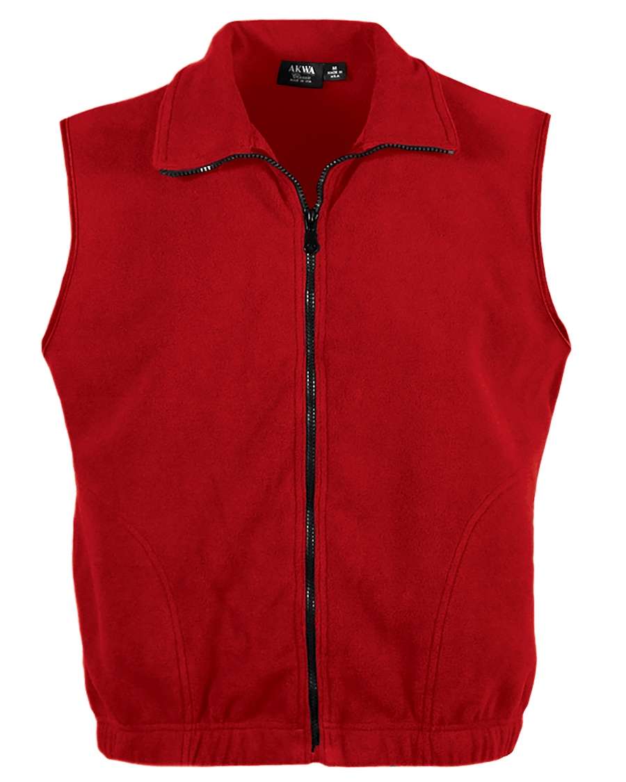 AKWA 9689-MFL Men's Micro Fleece Full Zip Vest