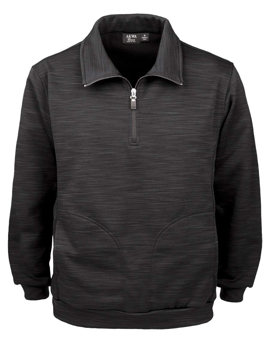 AKWA Men's Tiger Stripe Soft Shell Fleece 1/4 Zip Jacket