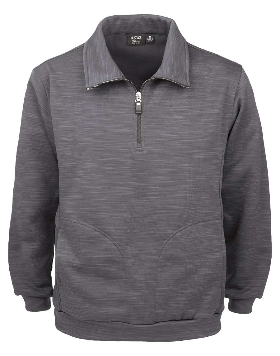AKWA Men's Tiger Stripe Soft Shell Fleece 1/4 Zip Jacket