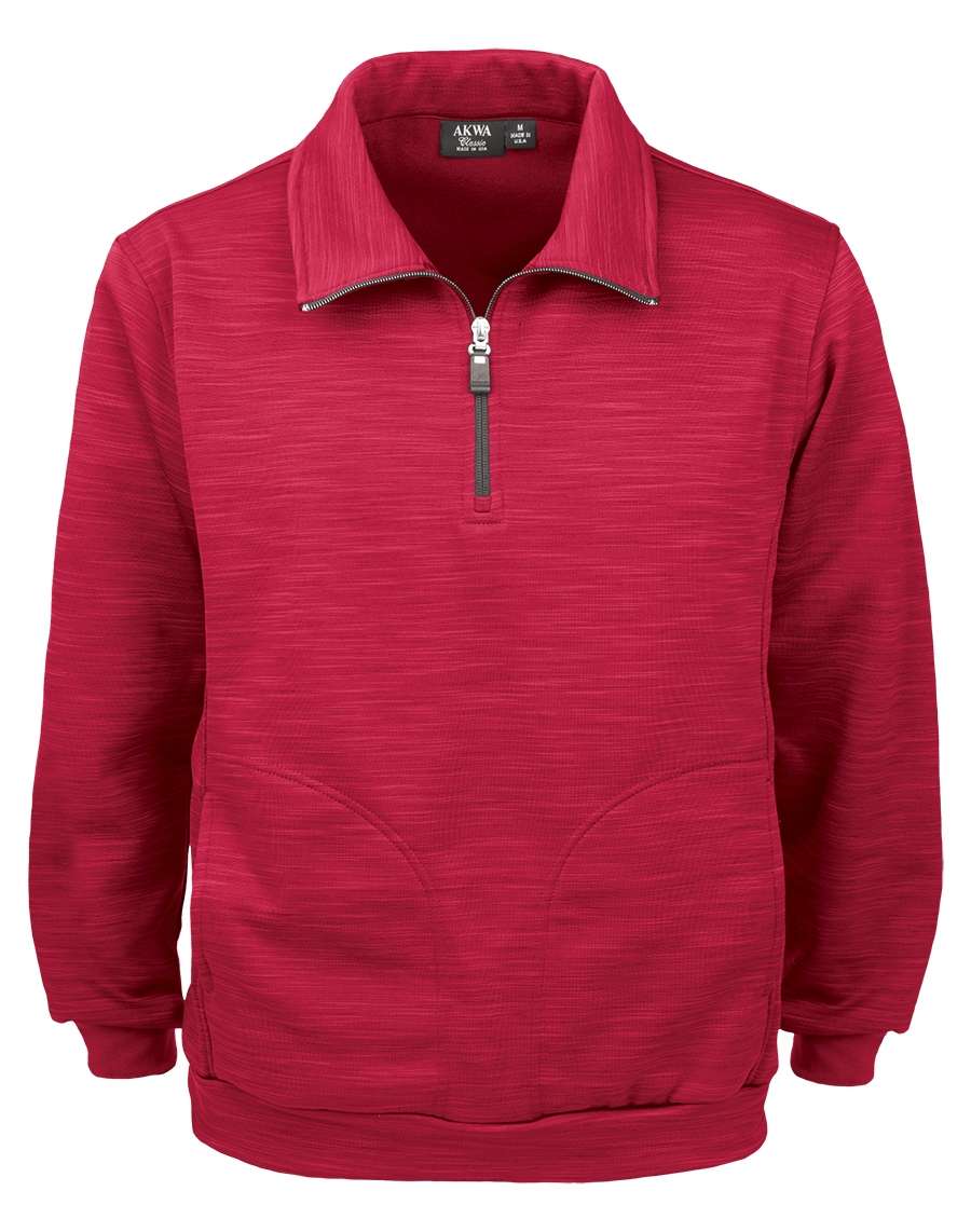 AKWA Men's Tiger Stripe Soft Shell Fleece 1/4 Zip Jacket